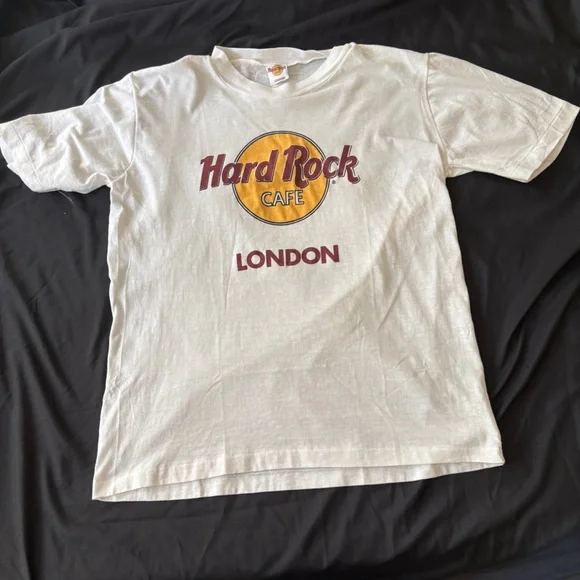 Hard Rock Cafe London White Short Sleeve Tee Shirt Women’s Large - Picture 2 of 9